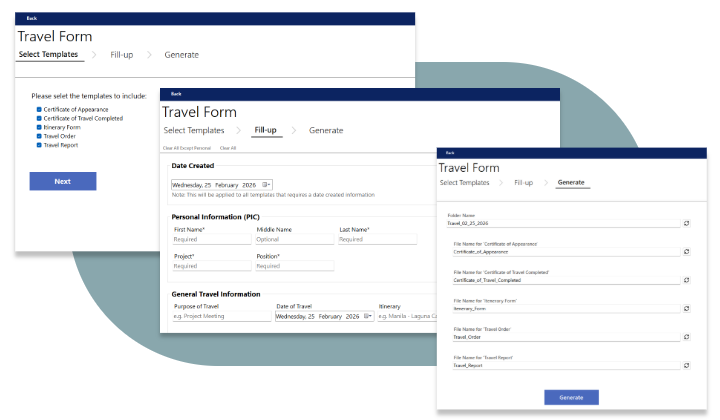 Document Generator Tool Interface